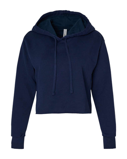 Next Level Ladies' Cropped Pullover Hooded Sweatshirt 9384 #color_Midnight Navy