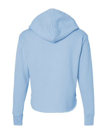 Next Level Ladies' Cropped Pullover Hooded Sweatshirt 9384 #color_Stonewash Denim