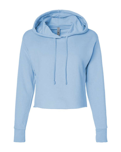 Next Level Ladies' Cropped Pullover Hooded Sweatshirt 9384 #color_Stonewash Denim