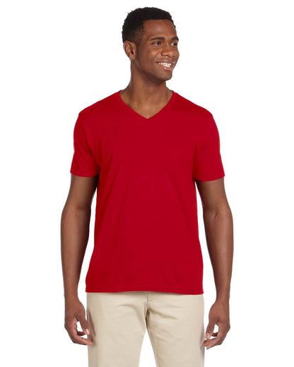 Gildan Adult Softstyle® V-Neck T-Shirt G64V #color_CHERRY RED