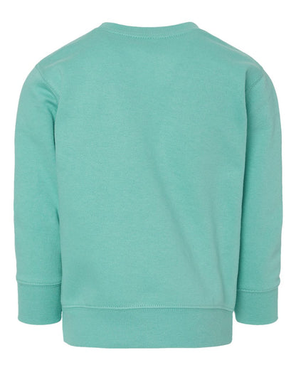 Rabbit Skins Toddler Fleece Crewneck Sweatshirt 3317 #color_Saltwater