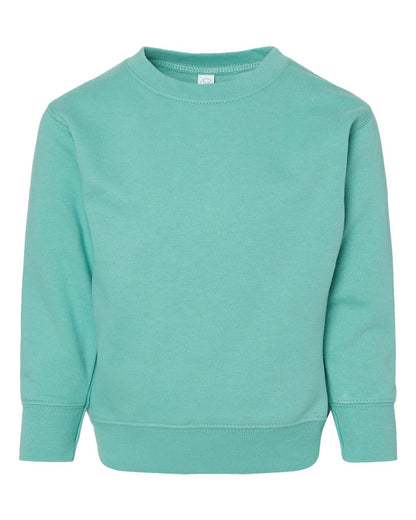 Rabbit Skins Toddler Fleece Crewneck Sweatshirt 3317 #color_Saltwater