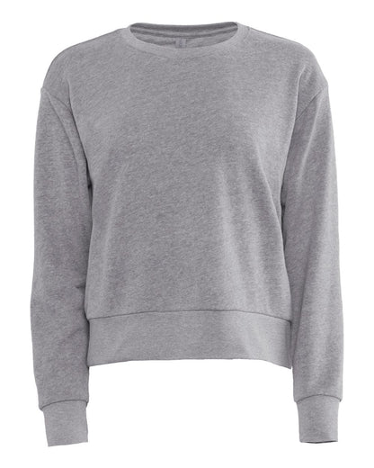 Next Level Ladies' Laguna Sueded Sweatshirt 9084 #color_Heather Grey