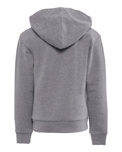 Next Level Youth Fleece Pullover Hooded Sweatshirt 9113 #color_Heather Grey