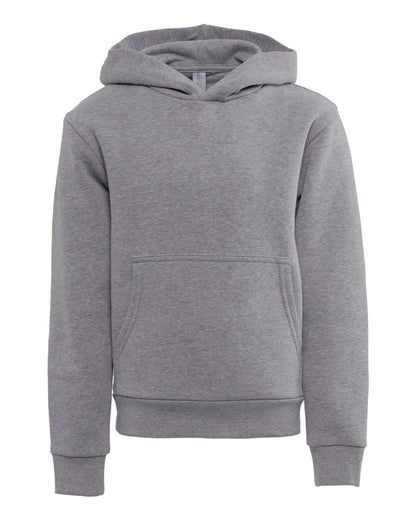 Next Level Youth Fleece Pullover Hooded Sweatshirt 9113 #color_Heather Grey