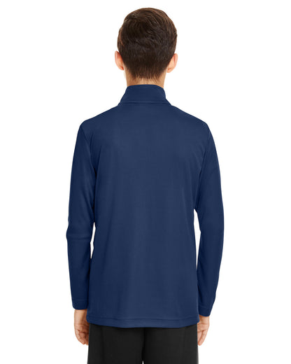 Team 365 Youth Zone Performance Quarter-Zip TT31Y #color_SPORT DARK NAVY