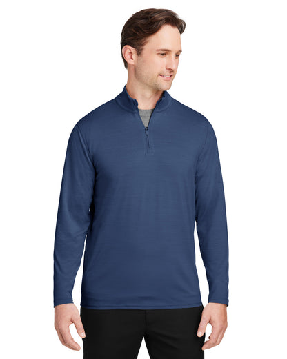 Puma Golf Men's Cloudspun Quarter-Zip 532016 #color_NAVY BLAZER HTHR
