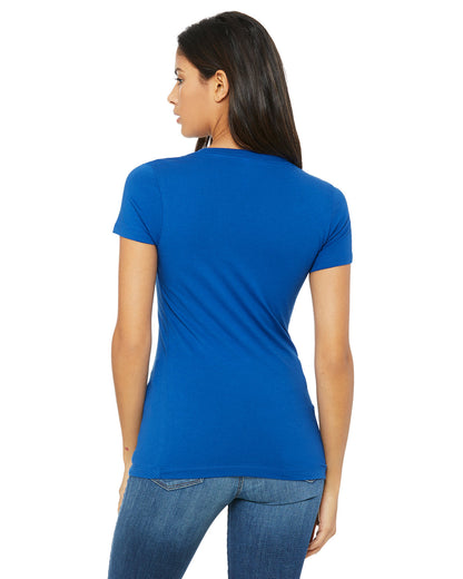 BELLA + CANVAS Ladies' Jersey Short-Sleeve Deep V-Neck T-Shirt B6035 #color_TRUE ROYAL