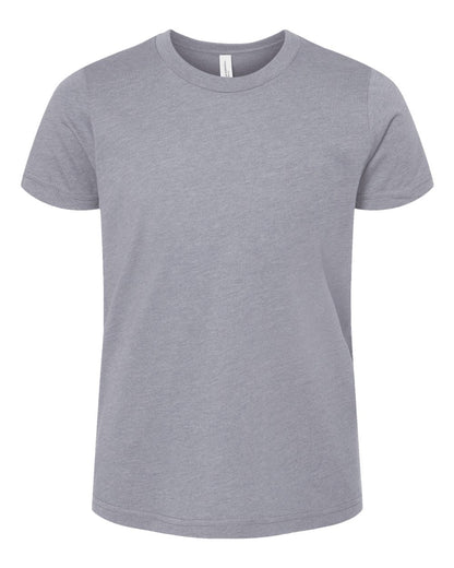 BELLA + CANVAS Youth CVC Jersey Tee 3001YCVC #color_Heather Storm