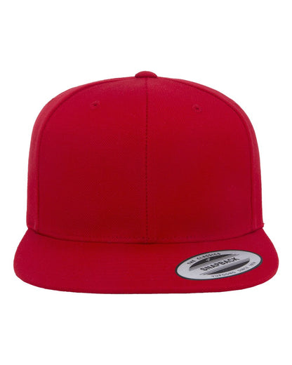 YP Classics Premium Flat Bill Snapback Cap 6089M #color_Red