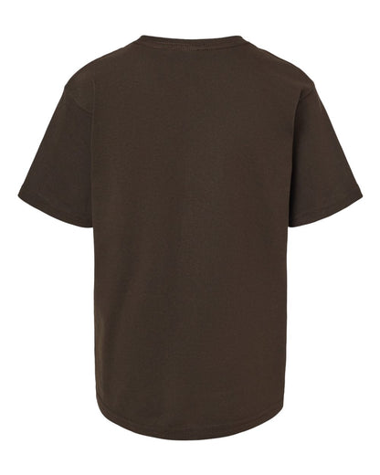 M&O Youth Gold Soft Touch T-Shirt 4850 #color_Chocolate