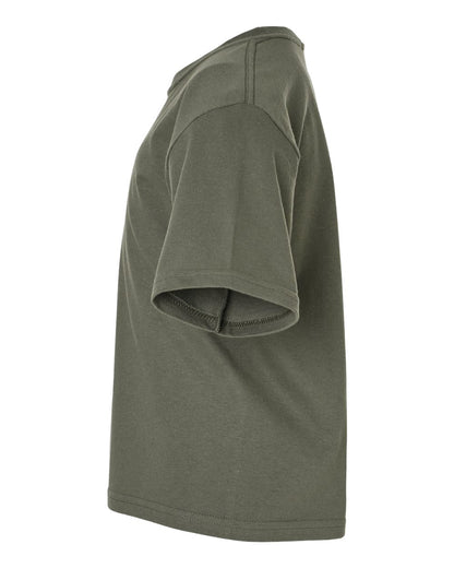 M&O Youth Gold Soft Touch T-Shirt 4850 #color_Military Green