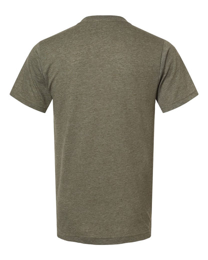 M&O Deluxe Blend T-Shirt 3541 #color_Heather Military Green