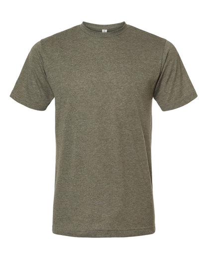 M&O Deluxe Blend T-Shirt 3541 #color_Heather Military Green