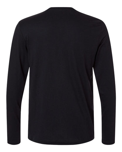 Next Level Men's Triblend Long-Sleeve Crew 6071 #color_Black