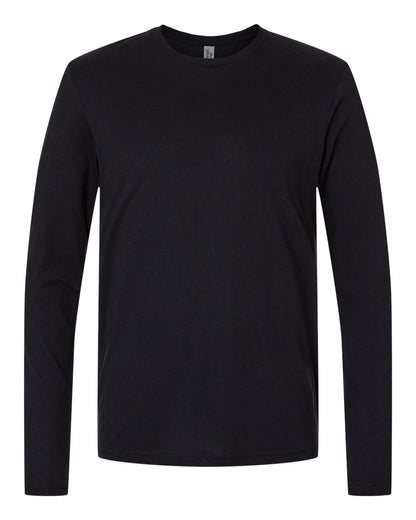 Next Level Men's Triblend Long-Sleeve Crew 6071 #color_Black
