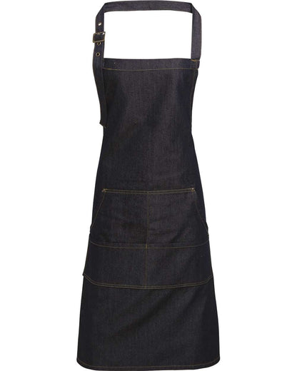 Artisan Collection by Reprime Unisex Jeans Stitch Denim Bib Apron RP126 #color_Indigo Denim
