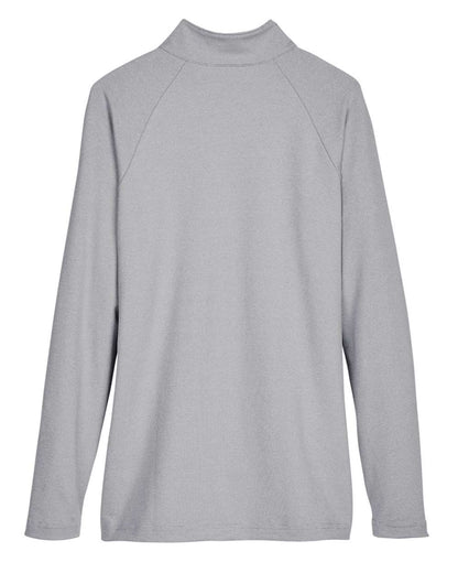 Devon & Jones CrownLux Performance® Ladies' Clubhouse Micro-Stripe Quarter-Zip DG480W #color_Black