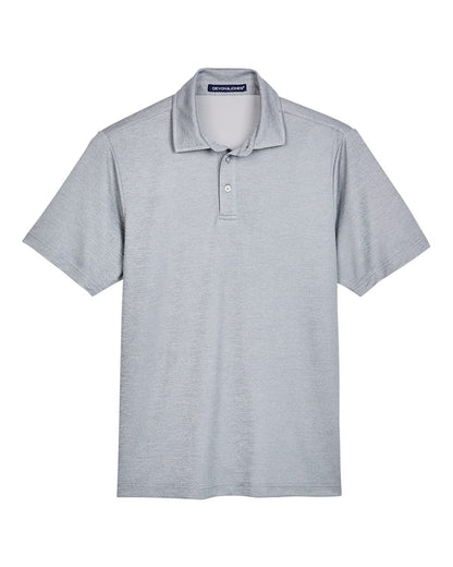 Devon & Jones CrownLux Performance® Men's Address Melange Polo DG22 #color_Grey Melange