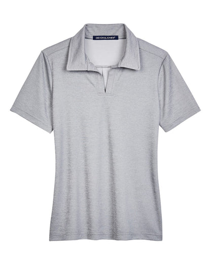 Devon & Jones CrownLux Performance® Ladies' Address Melange Polo DG22W #color_Grey Melange
