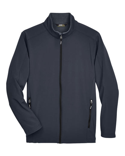 Core365 Men's Cruise Two-Layer Fleece Bonded Soft Shell Jacket 88184 #color_Carbon