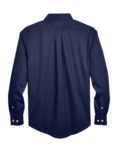 Devon & Jones Men's Crown Collection® Solid Stretch Twill Woven Shirt DG530 #color_Navy
