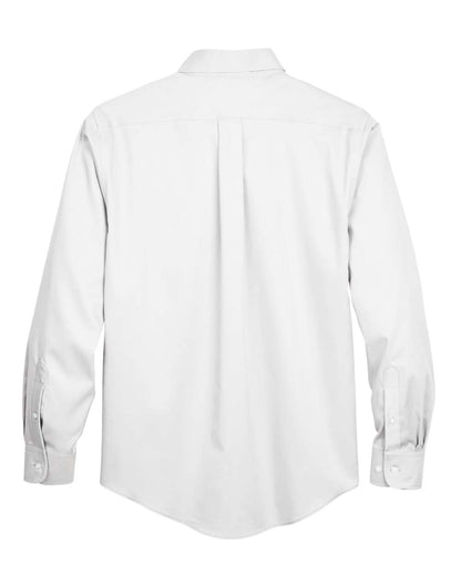 Devon & Jones Men's Crown Collection® Solid Stretch Twill Woven Shirt DG530 #color_White