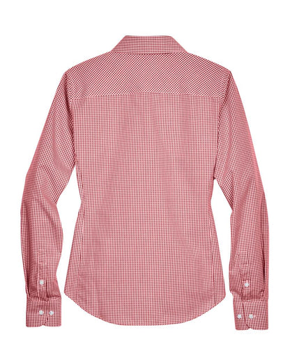 Devon & Jones Ladies' Ladies' Crown Collection® Gingham Check Woven Shirt D640W #color_Red