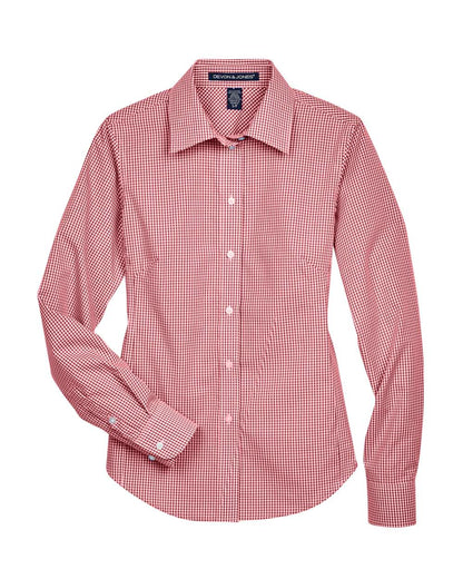 Devon & Jones Ladies' Ladies' Crown Collection® Gingham Check Woven Shirt D640W #color_Red