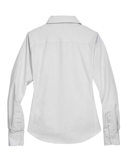 Devon & Jones Ladies' Ladies' Crown Collection® Gingham Check Woven Shirt D640W #color_Silver
