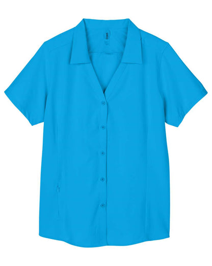 Core365 Ladies' Ultra UVP® Marina Shirt CE510W #color_Electric Blue