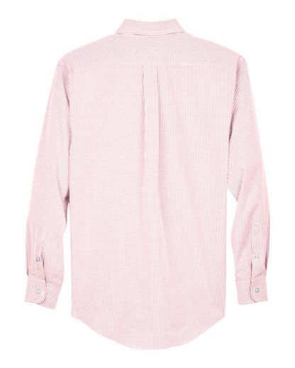 Devon & Jones Men's Crown Collection® Gingham Check Woven Shirt D640 #color_Pink