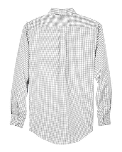Devon & Jones Men's Crown Collection® Gingham Check Woven Shirt D640 #color_Silver