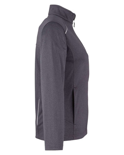 Core365 Ladies' Techno Lite Three-Layer Knit Tech-Shell CE708W #color_Carbon Heather