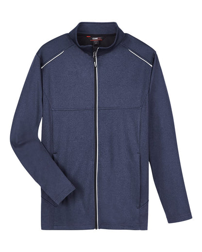 Core365 Men's Techno Lite Three-Layer Knit Tech-Shell CE708 #color_Classic Navy Heather