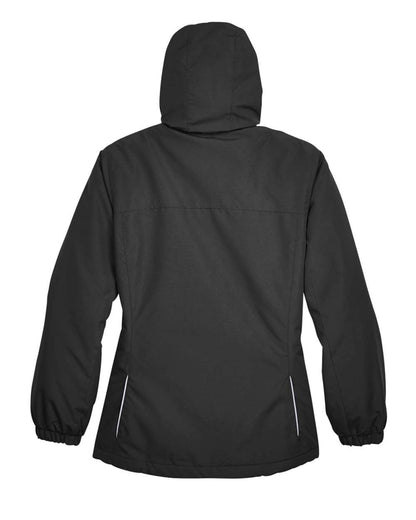 Core365 Ladies' Profile Fleece-Lined All-Season Jacket 78224 #color_Black