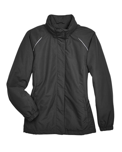 Core365 Ladies' Profile Fleece-Lined All-Season Jacket 78224 #color_Black