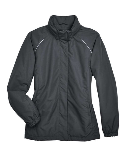 Core365 Ladies' Profile Fleece-Lined All-Season Jacket 78224 #color_Carbon