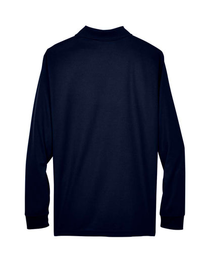 Core365 Men's Tall Pinnacle Performance Long-Sleeve Piqué Polo 88192T #color_Classic Navy