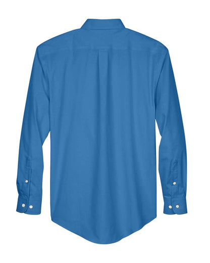 Devon & Jones Men's Crown Collection® Solid Oxford Woven Shirt D630 #color_French Blue