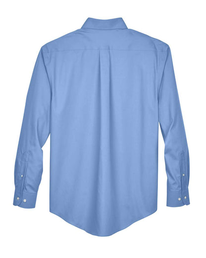 Devon & Jones Men's Crown Collection® Solid Oxford Woven Shirt D630 #color_Light Blue