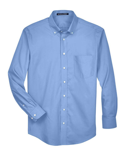Devon & Jones Men's Crown Collection® Solid Oxford Woven Shirt D630 #color_Light Blue