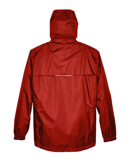 Core365 Men's Climate Seam-Sealed Lightweight Variegated Ripstop Jacket 88185 #color_Classic Red