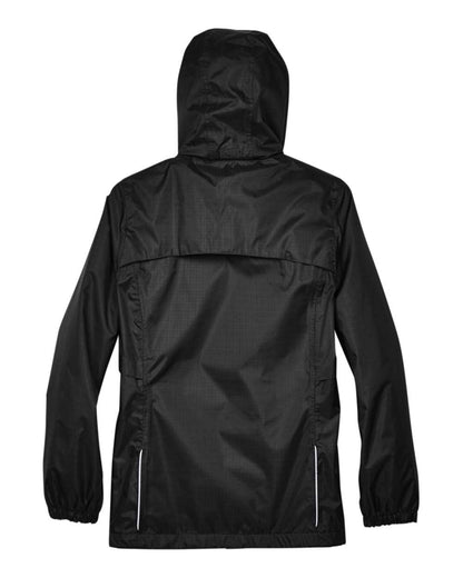 Core365 Ladies' Climate Seam-Sealed Lightweight Variegated Ripstop Jacket 78185 #color_Black