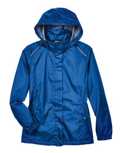 Core365 Ladies' Climate Seam-Sealed Lightweight Variegated Ripstop Jacket 78185 #color_True Royal