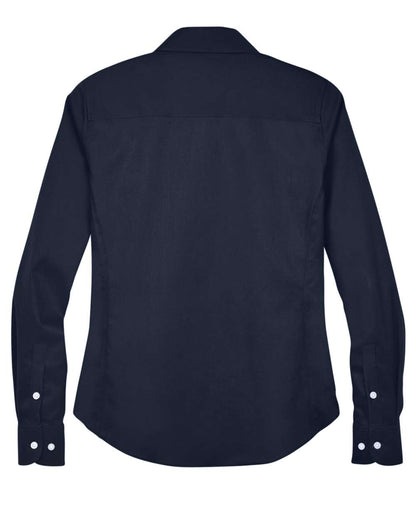 Devon & Jones Ladies' Crown Collection® Solid Stretch Twill Woven Shirt DG530W #color_Navy