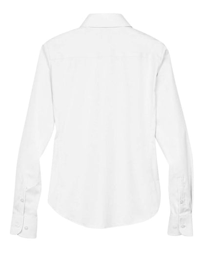 Devon & Jones Ladies' Crown Collection® Solid Stretch Twill Woven Shirt DG530W #color_White