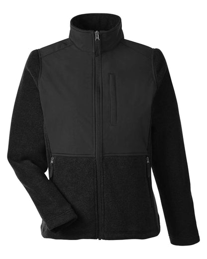 Core365 Ladies' Journey Summit Hybrid Full-Zip CE890W #color_Black/ Black