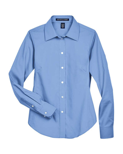 Devon & Jones Ladies' Crown Collection® Solid Oxford Woven Shirt D630W #color_Light Blue