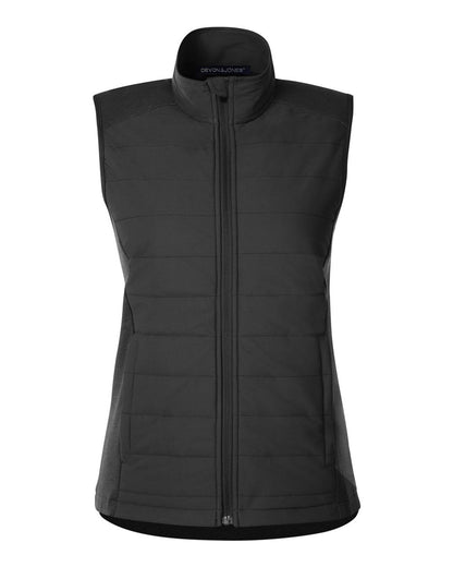 Devon & Jones New Classics® Ladies' Charleston Hybrid Vest DG706W #color_Black/ Melange Black